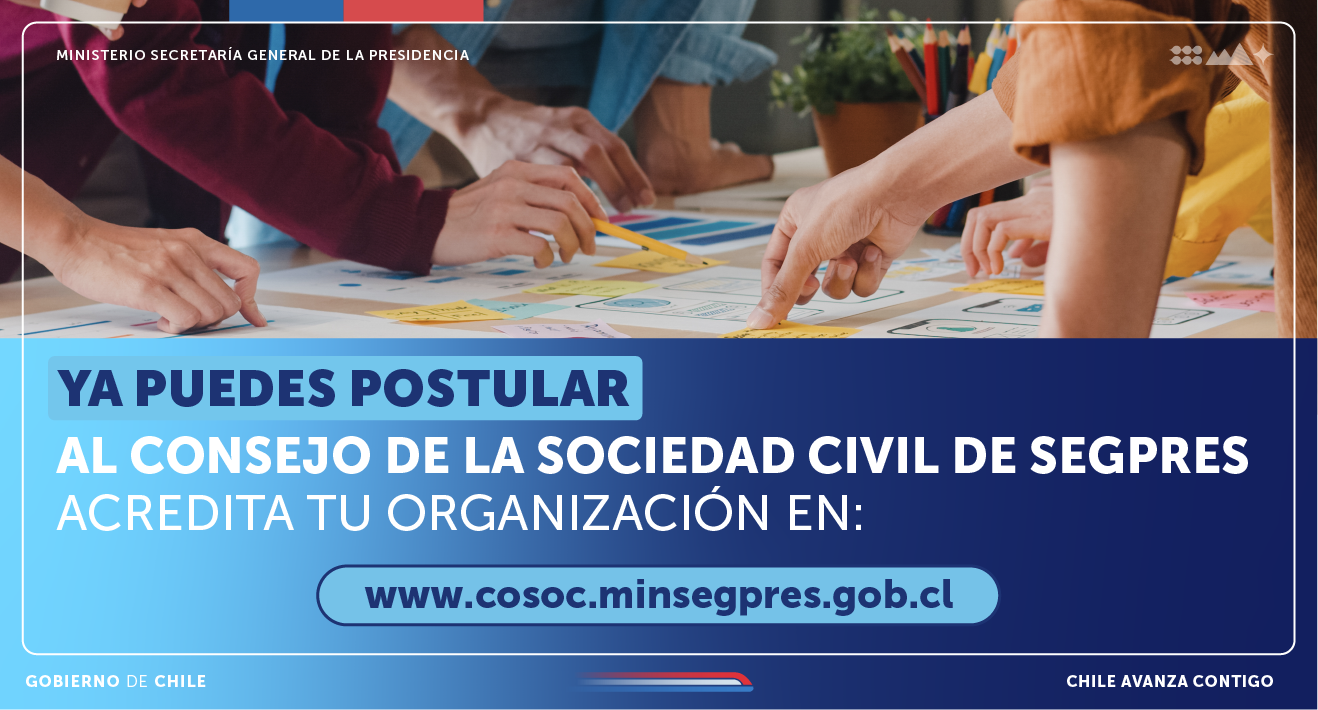 Hasta el lunes 8 se amplió el plazo para postular al Consejo de la Sociedad Civil 2024-2026
